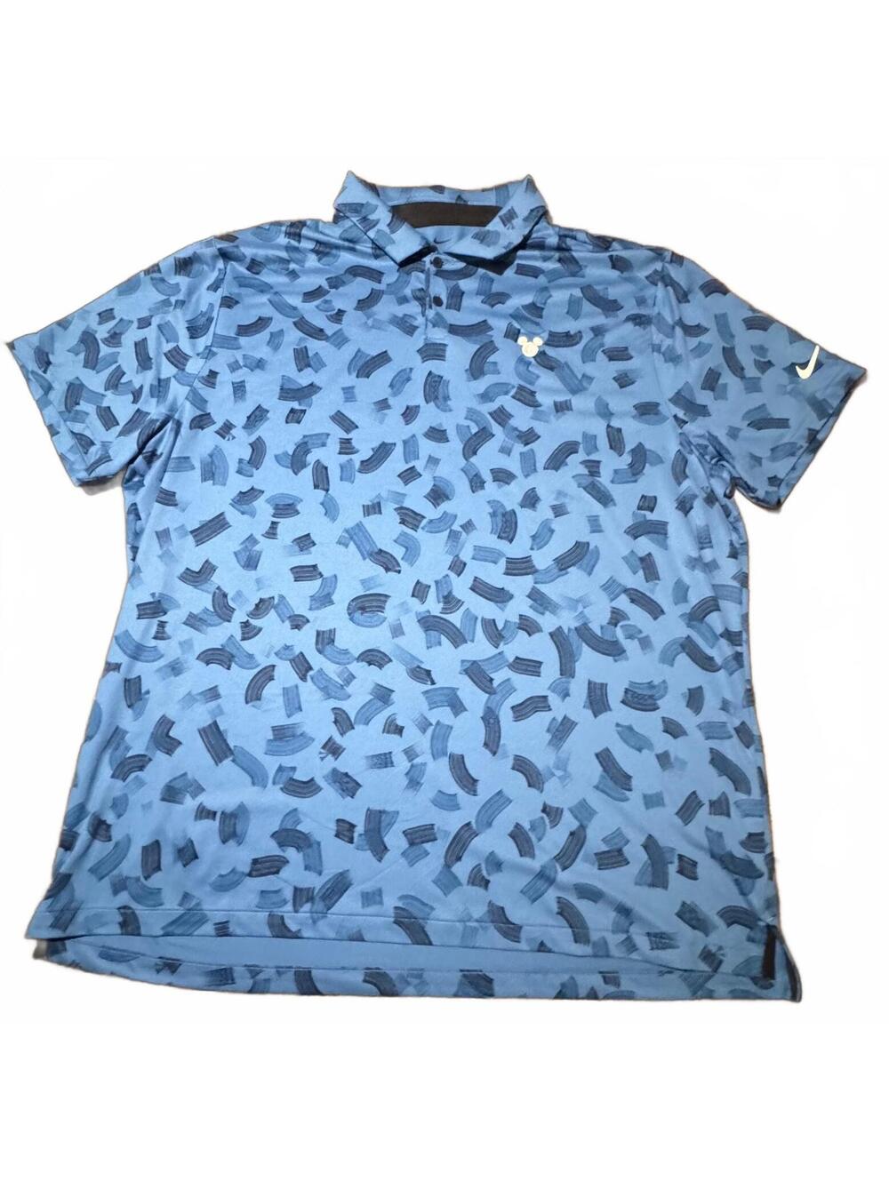 Nike Dri-Fit Rake Line Blue Polo Golf Mickey Mouse(0060)